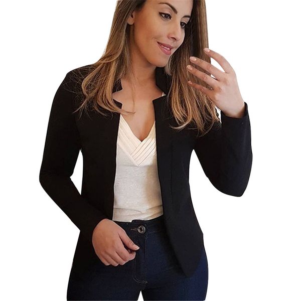 

plus size s-5xl women blazers work office white blazer fashion jacket cardigan slim lapel long sleeve lady office wear coats, White;black