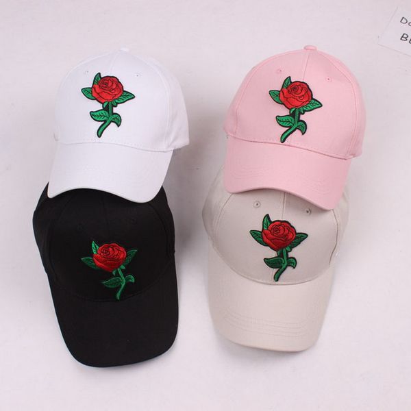 

fashion canvas couple hats flower rose embroidery dad hats baseball hip hop caps, Blue;gray