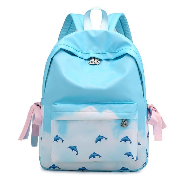 

girls school bags children book bag lightweight backpack female blue school bags