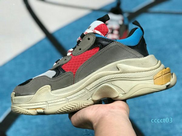 

2019 multi luxury triple s designer low new arrival sneaker combination soles mens womens runner shoes sports casual shoe cct3, Black