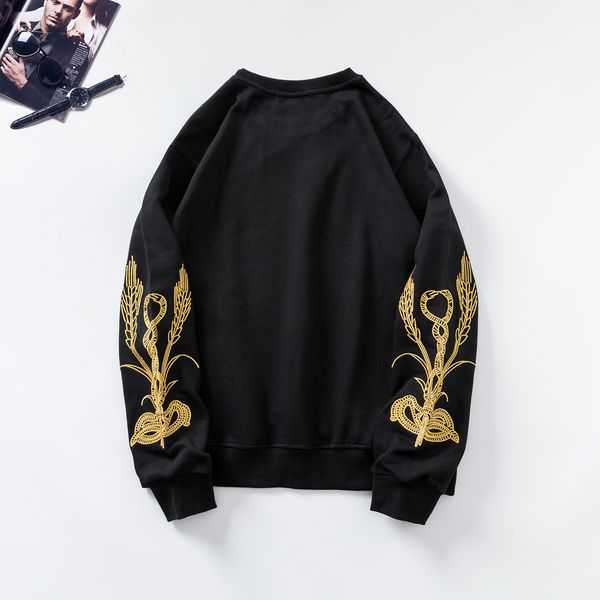 

2020 люкс мужчины hoodie новый хлопок спортивной моды дышащей обуви высокого качества бутик частный заказ толстые tide brand gold фуфайки, White;black