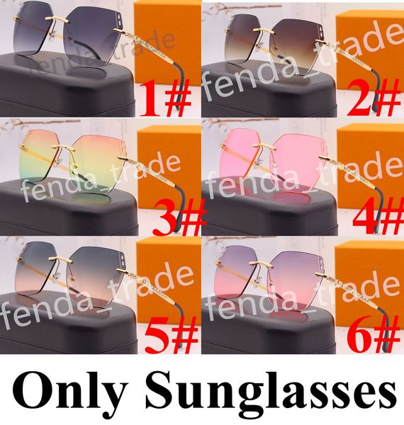 NEUE Quadratische Mode Sonnenbrillen Frauen Rahmenlose Gradient Sonnenbrille Frauen Markendesigner Retro Rosa Outdoor Lentes UV400 5PCS L16 Schnelles Schiff