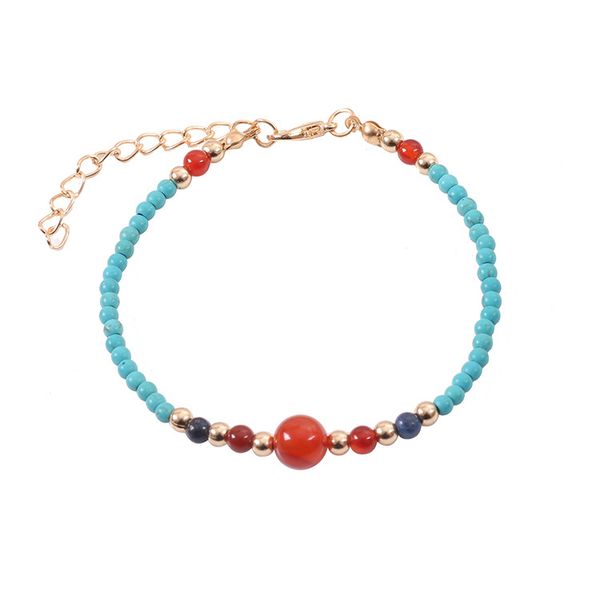 

europe and the united states simple handmade beaded bracelet bohemian color crystal friendship bracelet handmade summer jewelry, Black
