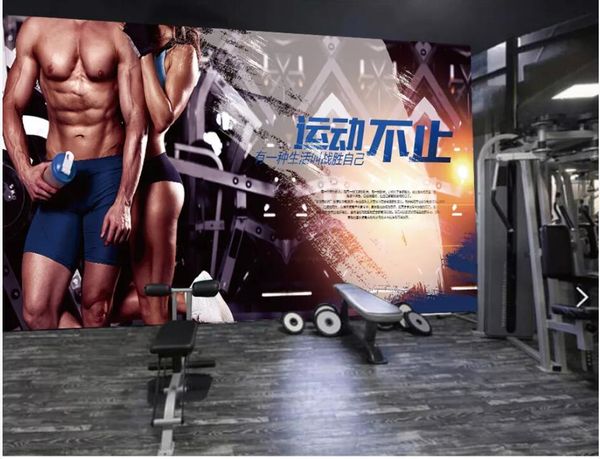 Wdbh 3d Wallpaper Custom Photo Mural Personality Muscles Man Gym