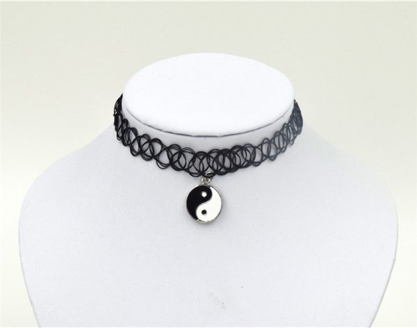

choker tattoo choker necklace chocker necklace fashion alloy elastic layered tattoo with pendant, Golden;silver