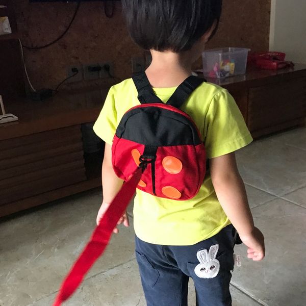 

animal-shaped baby backpack small schoolbag baby backpack anti-lost bag gray bat red ladybug
