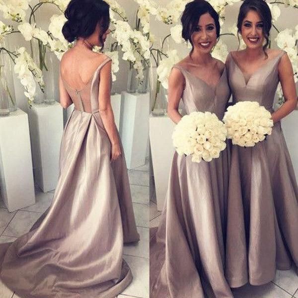 

Simple Cheap Long Bridesmaids Wedding Party Dresses Plus Size Bridesmaid Dress robes de demoiselle d'honneur robe d'invité de mariage
