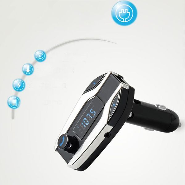 

auto car-styling bluetooth car kit handsfm transmitter radio mp3 player usb charger sd tf mmc lcd remote july14