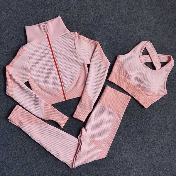 

6 colors gym seamless yoga set fitness sport suits gym set clothing crop shirts padded bra high waist running leggings pants, White;red