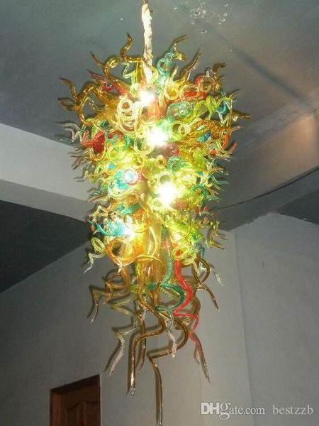

l project lighting hand made glass colored chinese chandeliers hand blown glass pendant chandelier lamps with 110v-240v led bulbs