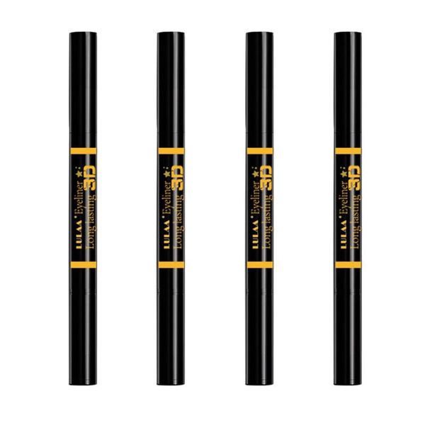 

professional double headed black eyeliner pencil with stamp seal waterproof eye liner cosmetics liquid pen make up tools