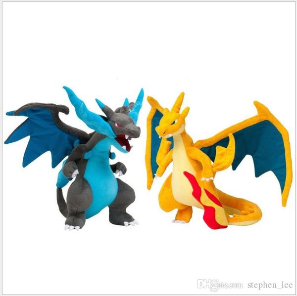

2019 new arrivals 23cm center plush doll mega charizard x y pikachu plush toys good quality plush dolls soft stuffed animals 2 colors