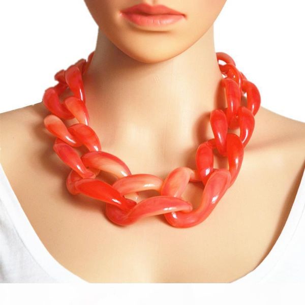 

wholesale boho new fashion china chokers necklaces gothic necklaces for women resin chain necklace 2018, Golden;silver