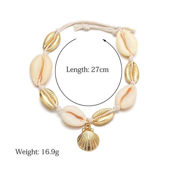 

bohemian turtle shell summer beach anklet for women tortoise seashell charm string beads chains ankle bracelets on leg boho jewelry gift, Red;blue