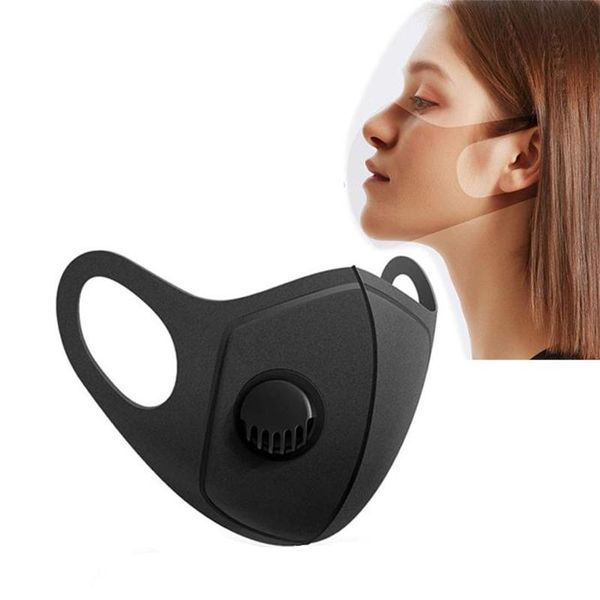 

2020 sponge mask dustproof pm2.5 pollution half face mouth mask with breath valve washable reusable muffle respirator