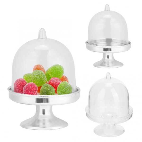 

12pcs transparent plastic candy box mini round candy box with lid birthday wedding halloween party supplies