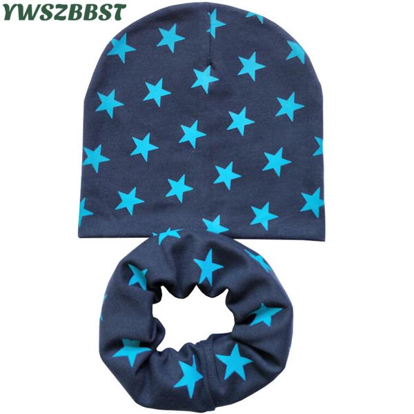 

beanies autumn winter cotton children hats set star love heart print baby girls boys caps toddler child cap scarf kids hat