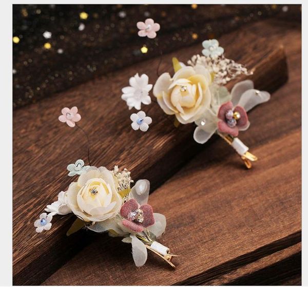 

korean hairpin sen series xianmeihua super-xian wedding dress accessories p studio hair decoration, Slivery;golden