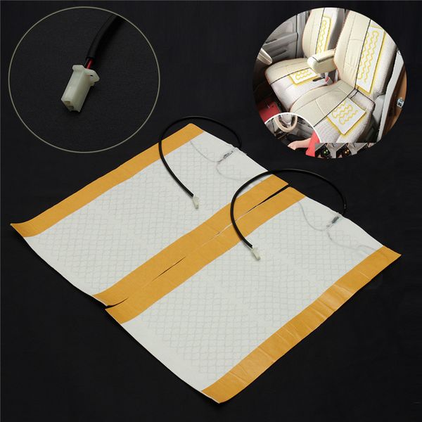 

2pcs 12v universal car seat heating pad car heated seat covers pad carbon fiber heated auto winter warmer heater mat