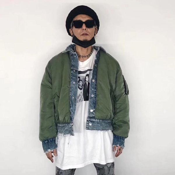 

high street oversize fashion jacket hole grinding стеганая мягкая двусторонняя одежда для мужчин и женщин вне джинсовой куртки hfbyjk023, Black;brown