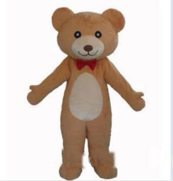 2019 costume da orsacchiotto con cravatta rossa calda di fabbrica costume da mascotte di orsacchiotto costume da orsacchiotto di peluche