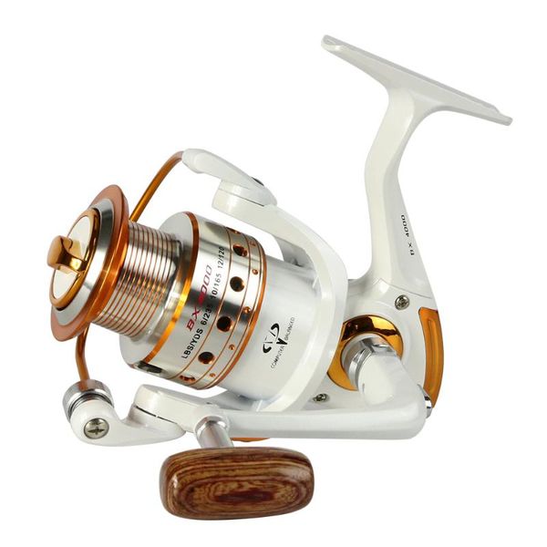 

new 500-9000 fishing reel spinning fishing reels bx 12+1bb 5.2:1 wood handle wheel german technology carp tackle