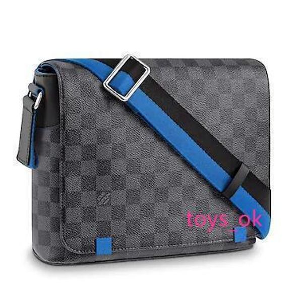 

n42420 district pm classic men real caviar lambskin le boy chain flap bag handbags shoulder messenger bags totes