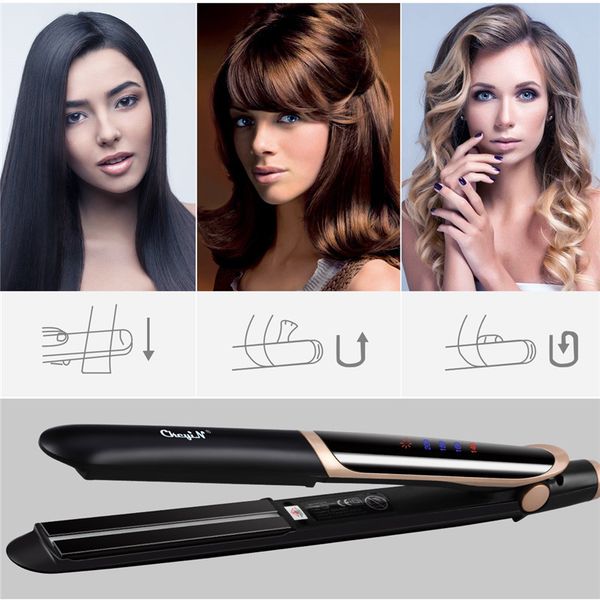

infrared flat iron hair straightener curler crimper professional ceramic anion hair styling tool straightening curling iron p49