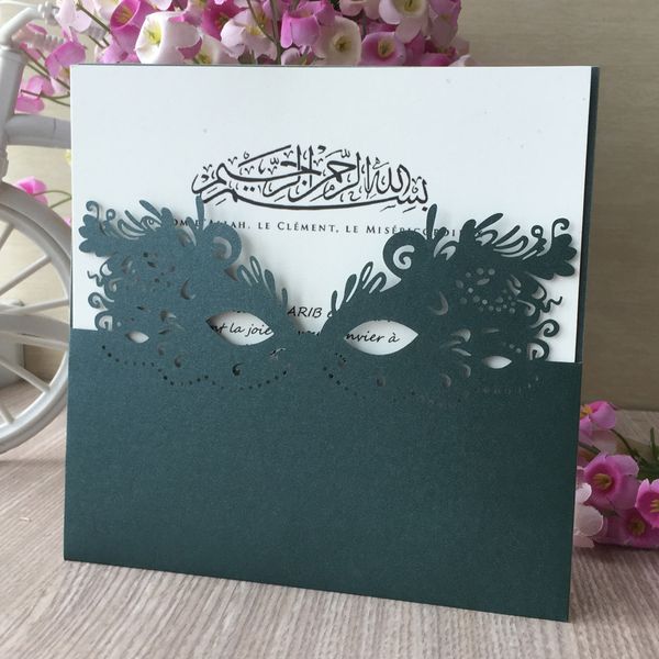 Wedding Invitation Cards With Mark Lace Hollow Pearl Paper