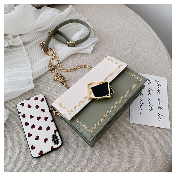 

chain pu leather crossbody bags for women 2019 small shoulder messenger bag special lock design female travel handbags