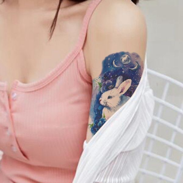 Acheter Body Art Tattoo été Licorne Animaux Autocollants Waterproof Tatouage Temporaire Tigre Hommes Femme 21 15cm De 355 Du Huangcen Dhgatecom