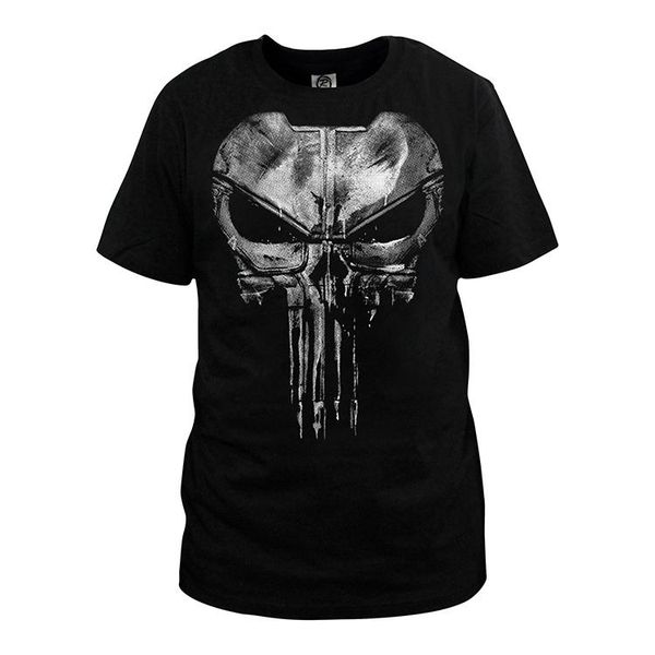 

o-neck new the punisher t shirt daredevil punisher cotton casual short sleeve tees for men t -shirts casual elegant, White;black
