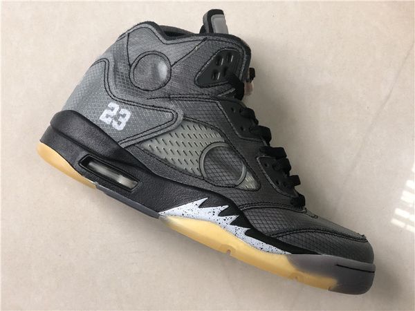 

new 5 v 5s low black grey men basketball shoes yellow sneakers sports outdoor trainers with box size 7-13