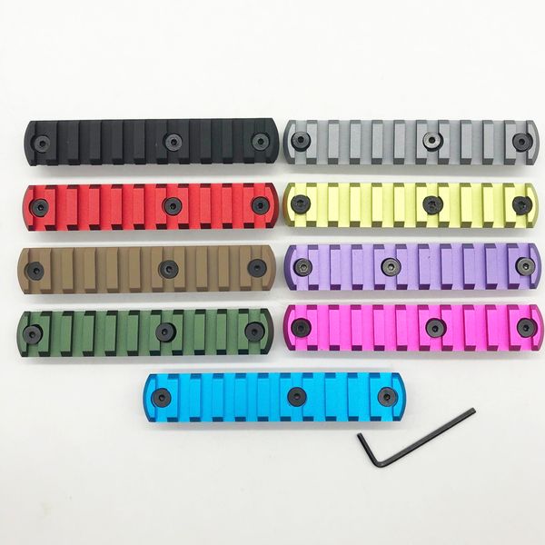 11 slots/4,61'' seção de trilho Keymod preto/vermelho/castanho/azul/rosa/cinza/roxo/verde grama/verde oliva Picatinny Mount adaptador trilhos segmento