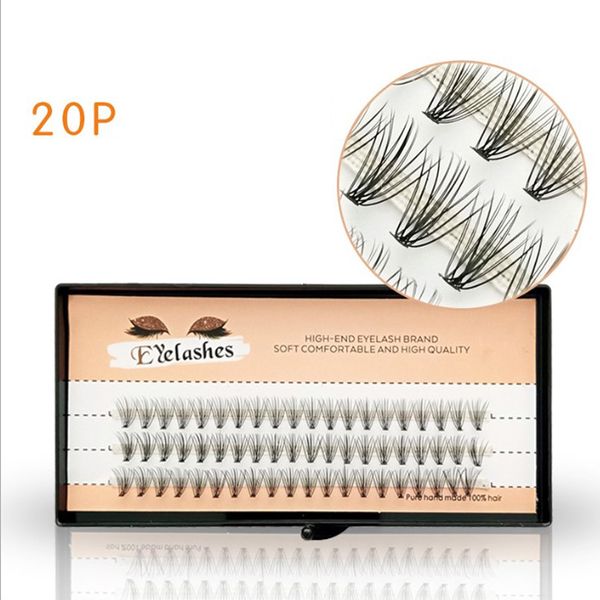 

0.10mm c 20p flare lashes natural soft beautiful ciliary use single plant 60 clusters false eyelashes