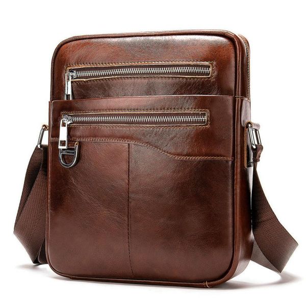 

casual men briefcase cowhide leather business bag male vintage men's messenger bag small shoulder bags crossbody bags for men