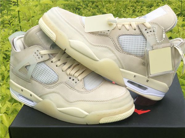 

hottest off аутентичные 4 sp wmns sail кремовый баскетбол обувь ретро муслин белый черный человек женщины кроссовки с коробкой cv9388-100
