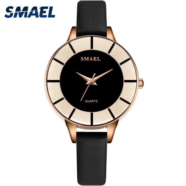 

smael women fashion brand 1909 watch female relogios 30m waterproof wristwatch chronograph auto date watches sport quartz clock, Slivery;brown