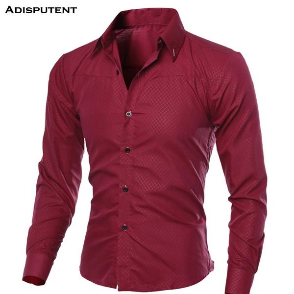 

adisputent 5xl casual long sleeve formal shirts men slim fit basic business dress shirts office social blouse homme, White;black