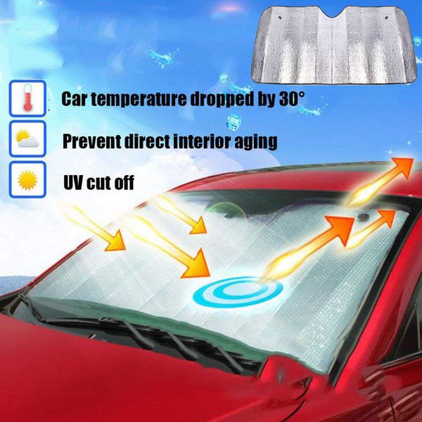 

car front rigid windscreen sunshade sun shade visor screen cover 140 x 70cm xr657
