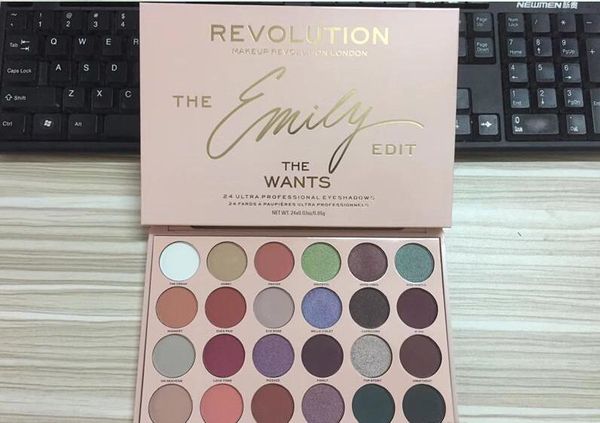

Dropshipping Newest REVOLUTION LONDON Eyeshadow Palette The Emily Edit The Wants 24 Colors Matte Eye Shadows Cosmetics
