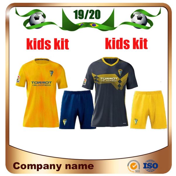 

19/20 Cadiz Kids kit soccer jersey 2020 Home yellow #9 BARRAL #11 García Soccer Shirt Away PEREA Fernandez Mauro JONA Football uniform