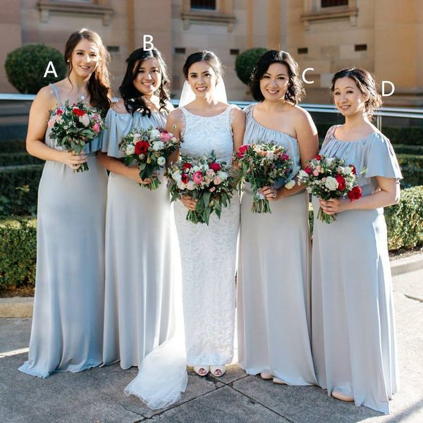 

2021 spaghetti a-line women bridesmaid dresses pleated robe de soiree plus size honor of maid formal maxi dresses, White;pink