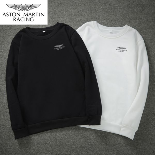 

mens clothing homme hooded sweatshirts mens women brand designer hoodies high am street aston martin racing print, Black