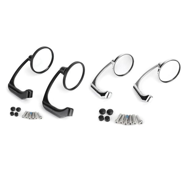 

areyourshop universal m8 m10 retro l-bar round mirrors for cafe racer bobber custom motorcycle