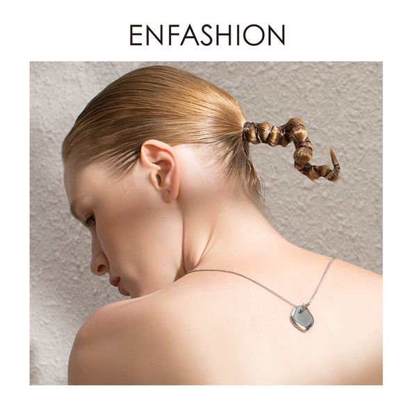 

enfashion irregular locket pendant necklace women gold color femme openable p frame choker necklace fashion jewelry p193043, Silver