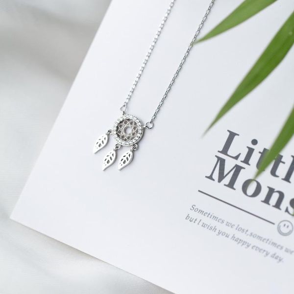 

new 925 sterling silver personality simple dreamcatcher freshbeauty designer wedding evening necklace come and get it