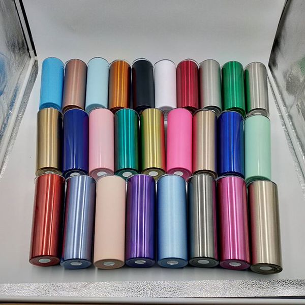 

stainless steel cups 20oz pure color heat preservation tumbles with lid straw coffee water beer mugs wy540-10