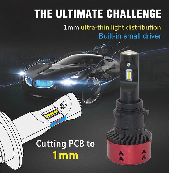 

2pcs car h4 h7 h1 h3 h11 h13 hb3 hb4 9005 9006 9012 headlight fog car led 70w 9600lm high low beam bulb auto mobile lamp 6000k