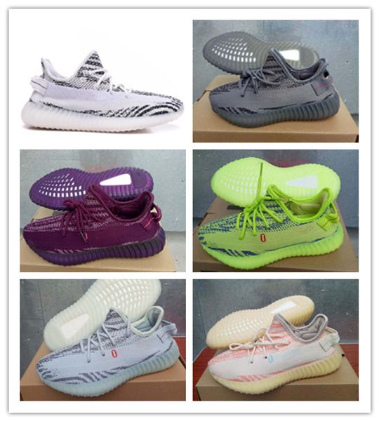 

3 5 0 v2 true form hyperspace clay static 35o 2.0 mens running shoes kanye west cream white black white bred man women sports sneakers shoes